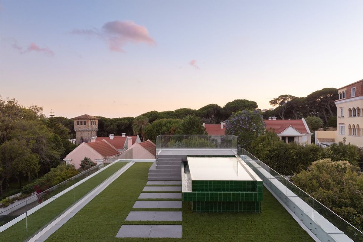 Jardim no topo — envolvente verde