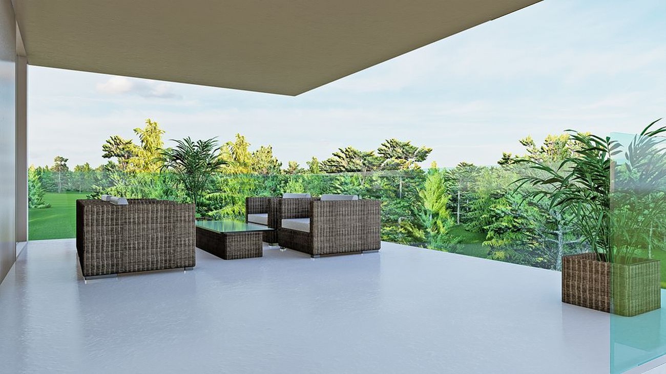 Render — terraço coberto